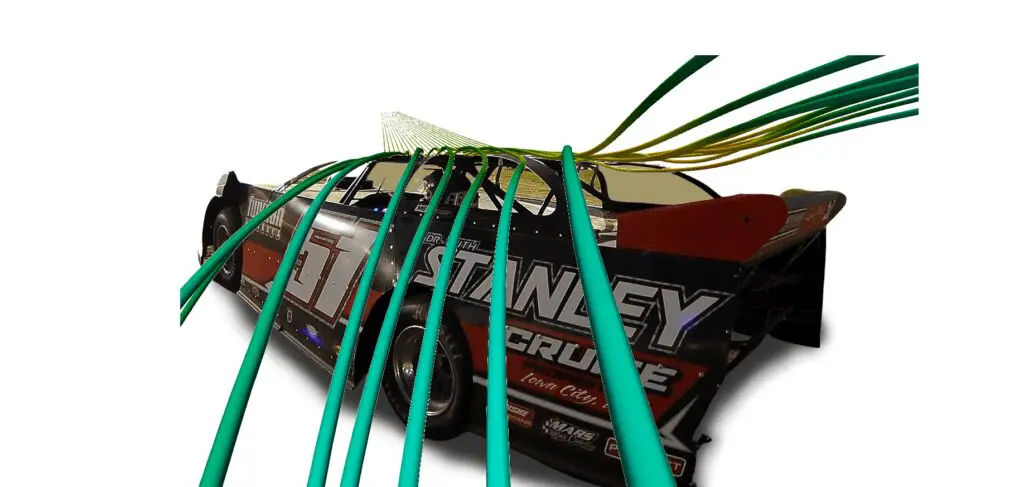 Dirt Late Model Revisited: Spoiler or Rear Wing? dirtcar streamlines